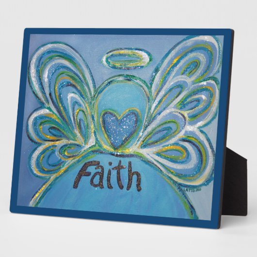 Faith Inspirational Angel Painting Gedicht Plaque Fotoplatte (Seite)