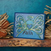 Faith Inspirational Angel Painting Gedicht Plaque Fotoplatte (Seite)
