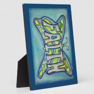 Faith Inspirational Butterfly Malerei Geschenk Pla Fotoplatte