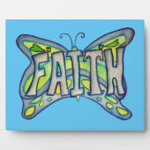 Faith Inspirational Butterfly Malerei Geschenk Pla Fotoplatte (Vorderseite)
