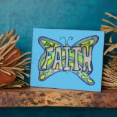 Faith Inspirational Butterfly Malerei Geschenk Pla Fotoplatte (Seite)