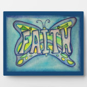 Faith Inspirational Butterfly Malerei Geschenk Pla Fotoplatte (Vorderseite)