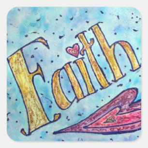 Faith Inspirational Word Art Decal Sticker