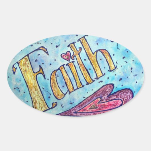 Faith Inspirational Word Art Sticker Decals (Vorderseite)