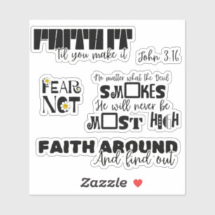 Faith-Inspiriert Aufkleberblatt Aufkleber
