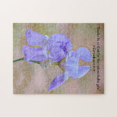 Faith Iris Blue Blume Bible Verse Puzzle (Horizontal)