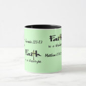"Faith is a Lifestyle" - Hot Beverage Cup / Mug Tasse (Zentrum)