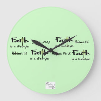 "Faith is a Lifestyle" Wall Clock Große Wanduhr