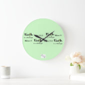 "Faith is a Lifestyle" Wall Clock Große Wanduhr (Zuhause)