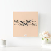 "Faith is a Lifestyle" Wall Clock Quadratische Wanduhr (Zuhause)