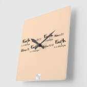 "Faith is a Lifestyle" Wall Clock Quadratische Wanduhr (Winkel)