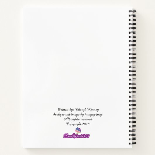 Faith is Daring Marble Journal Notebook Notizbuch (Rückseite)