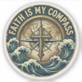 Faith is my Compass  Aufkleber (Vorderseite)