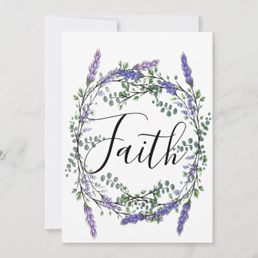 Faith Lavender und Eucalyptus Einladung (Vorderseite)