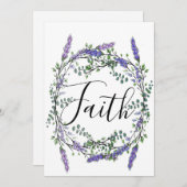 Faith Lavender und Eucalyptus Einladung (Vorne/Hinten)