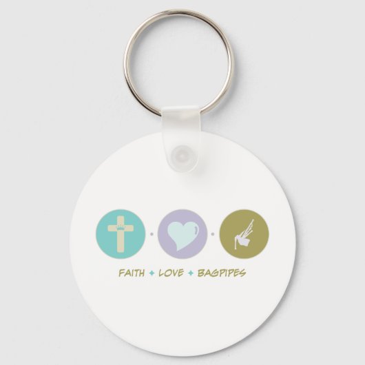 Faith Liebe Bagpipe Schlüsselanhänger (Vorderseite)