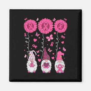 Faith Liebe Cure Gnomes Sunflower Breast Cancer Aw Magnet