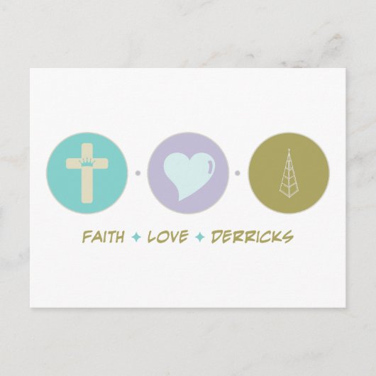 Faith Liebe Derricks Postkarte (Vorderseite)