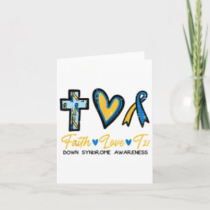 Faith Liebe Down Syndrome Awareness Christlich Men Karte