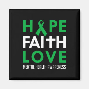 Faith Liebe Green Ribbon Mental Health Awareness Magnet