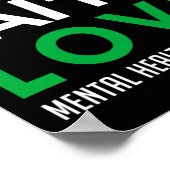 Faith Liebe Green Ribbon Mental Health Awareness Poster (Ecke)