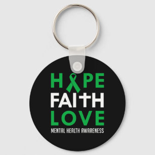 Faith Liebe Green Ribbon Mental Health Awareness Schlüsselanhänger