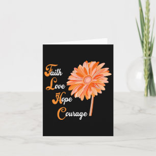 Faith Liebe Hope Courage Aml Leukemia Awareness Karte