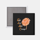 Faith Liebe Hope Courage Aml Leukemia Awareness Magnet (Vorderseite/Rückseite)