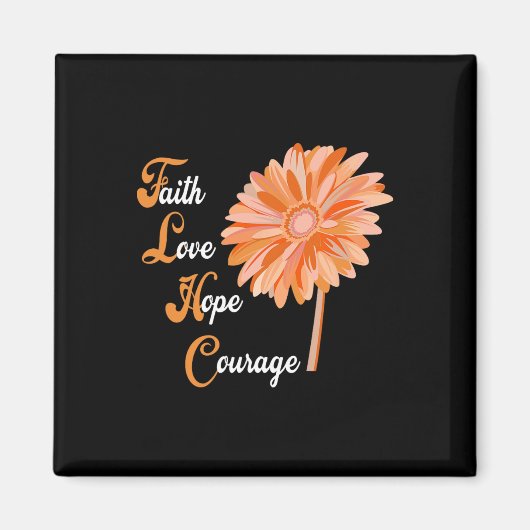 Faith Liebe Hope Courage Aml Leukemia Awareness Magnet (Vorne)