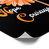 Faith Liebe Hope Courage Aml Leukemia Awareness Poster (Ecke)