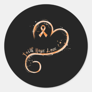 Faith Liebe Hope Courage Aml Leukemia Awareness Runder Aufkleber