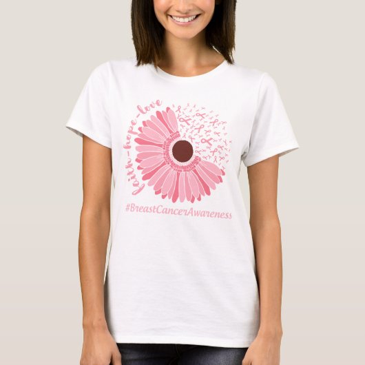 Faith Liebe Hope daisy Blume Krebs Band T-Shirt (Vorderseite)