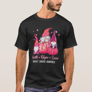 Faith Liebe Hope Pink Gnome Pumpkin Brustkrebs A T-Shirt