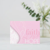 Faith Liebe Hope Postkarte (Stehend Vorderseite)