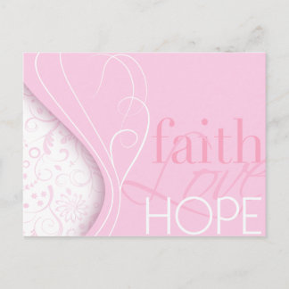 Faith Liebe Hope Postkarte