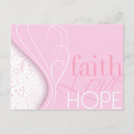Faith Liebe Hope Postkarte (Vorderseite)
