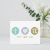 Faith Liebe Math Postkarte (Stehend Vorderseite)