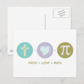 Faith Liebe Math Postkarte (Vorne/Hinten)