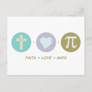 Faith Liebe Math Postkarte