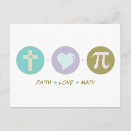 Faith Liebe Math Postkarte (Vorderseite)