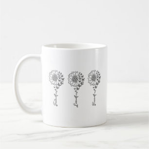 Faith Liebe Peace Sunflower with Butterflies Coffe Kaffeetasse
