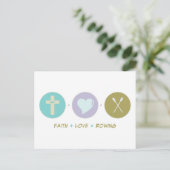 Faith Liebe Rowing Postkarte (Stehend Vorderseite)