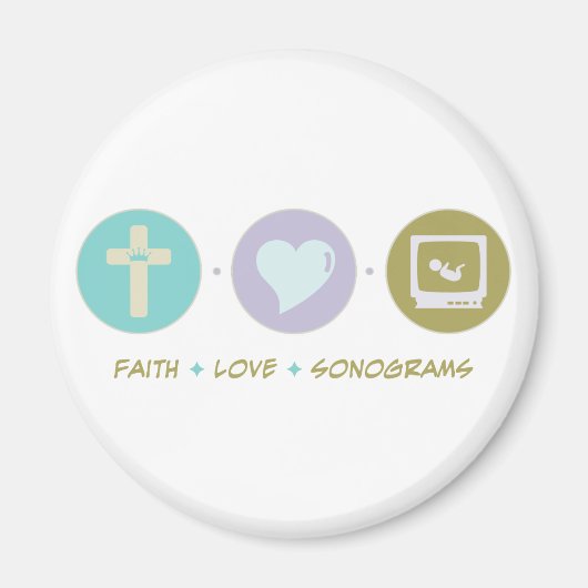 Faith Liebe Sonogrammen Magnet (Vorne)