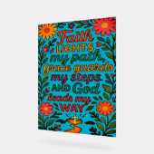 Faith Lights My Path Christian Art - Inspirationa Acrylschild (Winkel)