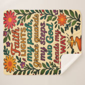 Faith Lights My Path Christian Art - Inspirationa Sherpadecke (Vorderseite (Horizontal))
