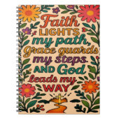 Faith Lights My Path Christian Art - Inspirational Notizblock (Vorderseite)