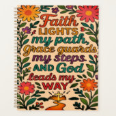 Faith Lights My Path Christian Art - Inspirational Planer (Vorderseite)