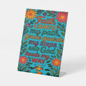 Faith Lights My Path Christian Art - Inspirational Sockelschild (Vorderseite)