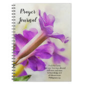 Faith Lila Blume Art Prayer Journal Notizblock (Vorderseite)