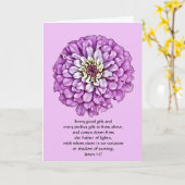 Faith Lila Mum Blume Geburtstagkarte Karte (Gelbe Blume)